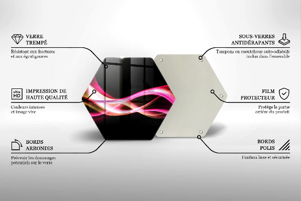 Cache plaque de cuisson Fumée de néon abstraite