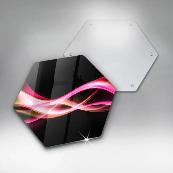 Cache plaque de cuisson Fumée de néon abstraite