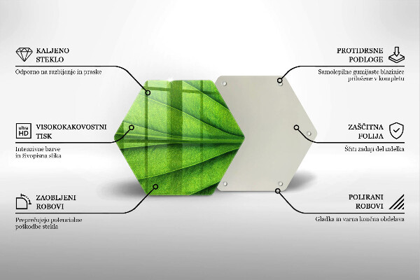 Cache plaque de cuisson Feuille de veine naturelle