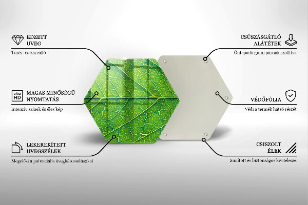 Cache plaque de cuisson Nervures des feuilles naturelles