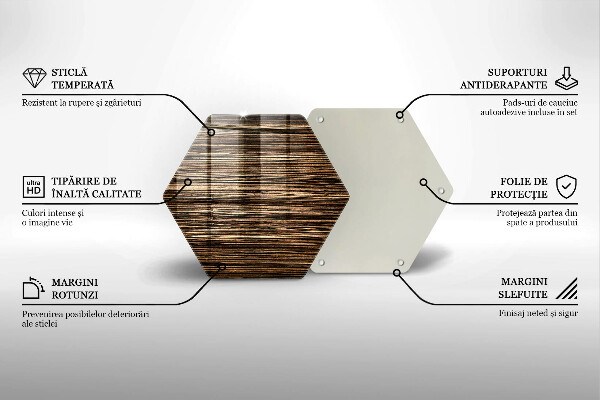 Cache plaque de cuisson Texture du bois