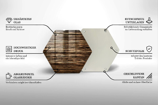 Cache plaque de cuisson Texture du bois