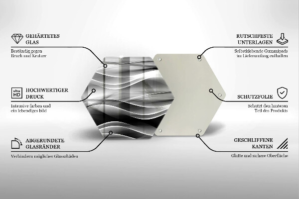 Cache plaque de cuisson Lignes abstraites de fumée