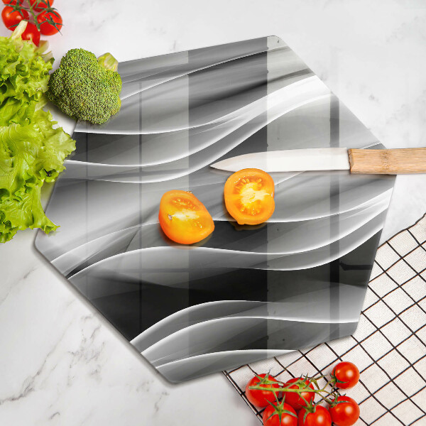 Cache plaque de cuisson Lignes abstraites de fumée