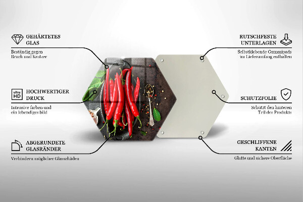 Cache plaque de cuisson Piments rouges