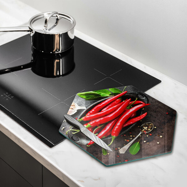 Cache plaque de cuisson Piments rouges