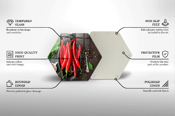 Cache plaque de cuisson Piments rouges