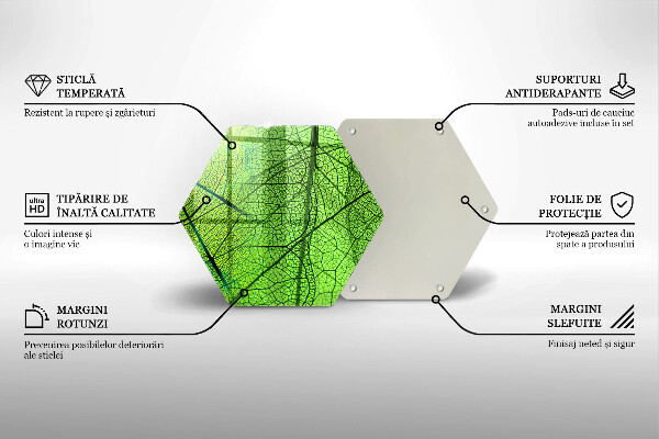 Cache plaque de cuisson Nervures des feuilles naturelles