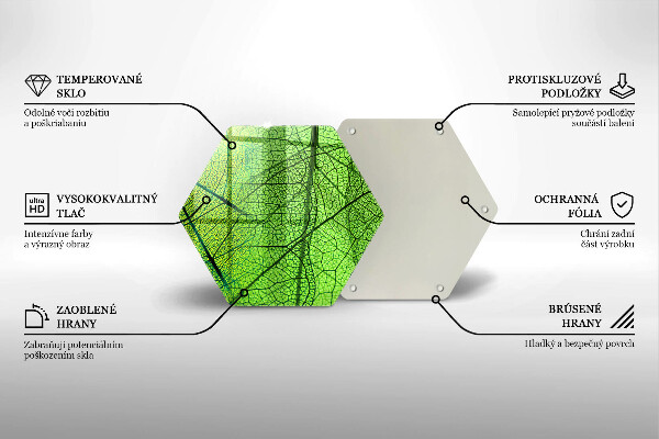 Cache plaque de cuisson Nervures des feuilles naturelles