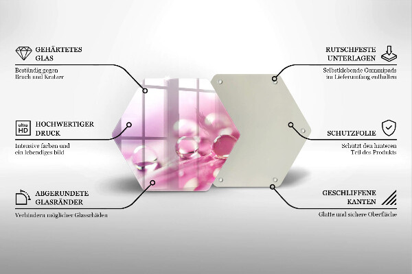 Cache plaque de cuisson Pétales de fleurs de rosée