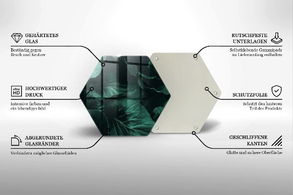 Cache plaque de cuisson Feuilles sombres et sauvages