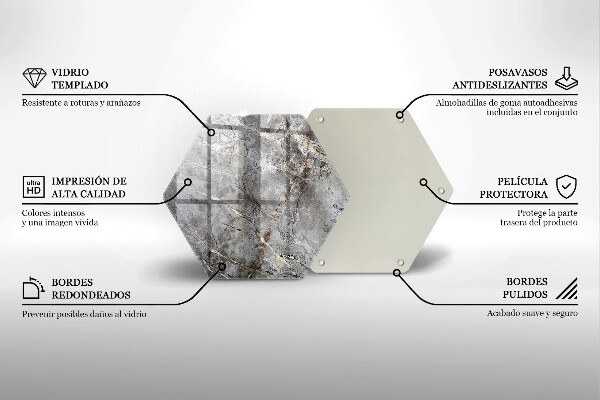 Protection plaque induction Texture de pierre