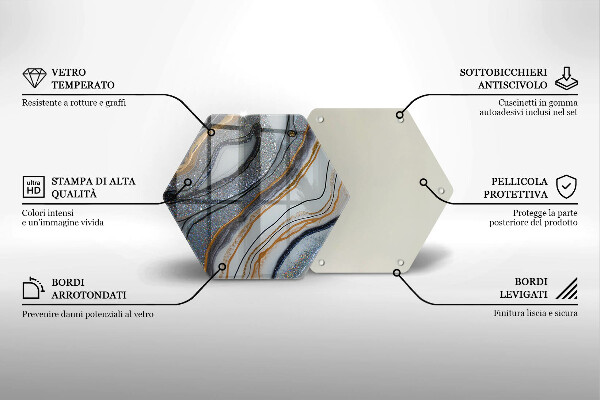 Protection plaque induction rocher avec de l'or