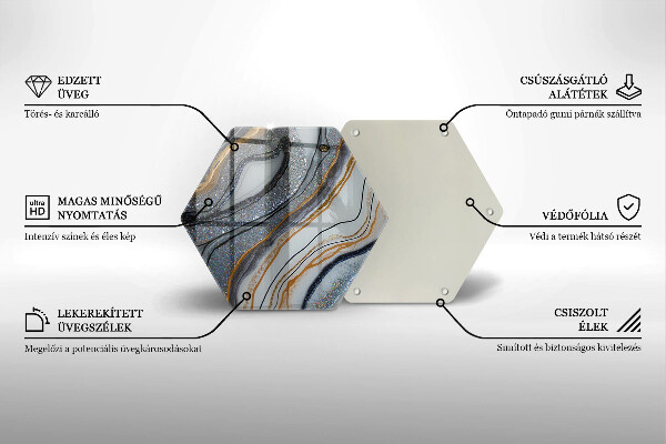 Protection plaque induction rocher avec de l'or