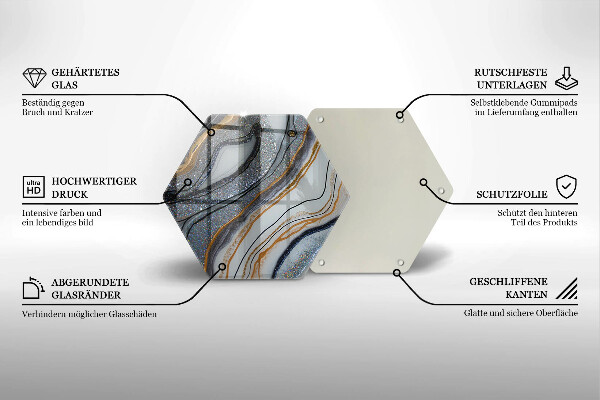 Protection plaque induction rocher avec de l'or