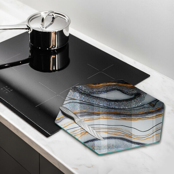 Protection plaque induction rocher avec de l'or