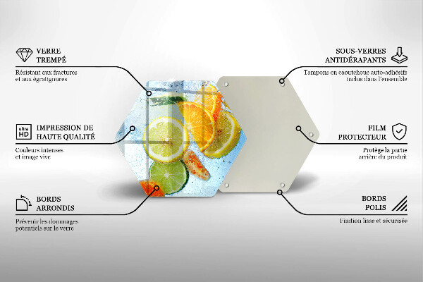 Cache plaque de cuisson Eau d'agrumes juteuse