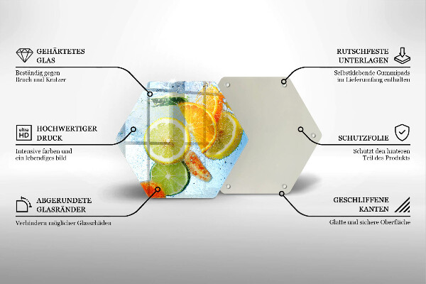 Cache plaque de cuisson Eau d'agrumes juteuse