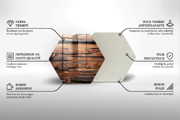 Cache plaque de cuisson Planches de bois décoratives
