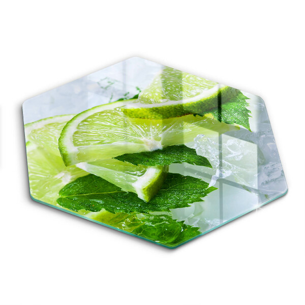 Cache plaque de cuisson Citron vert menthe et glace