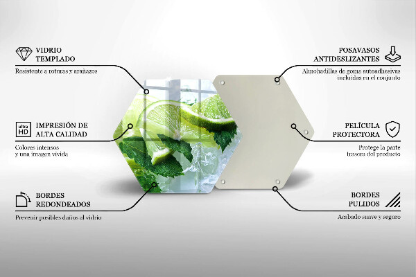 Cache plaque de cuisson Citron vert menthe et glace