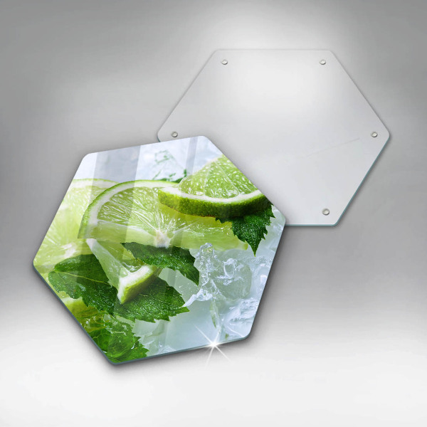 Cache plaque de cuisson Citron vert menthe et glace