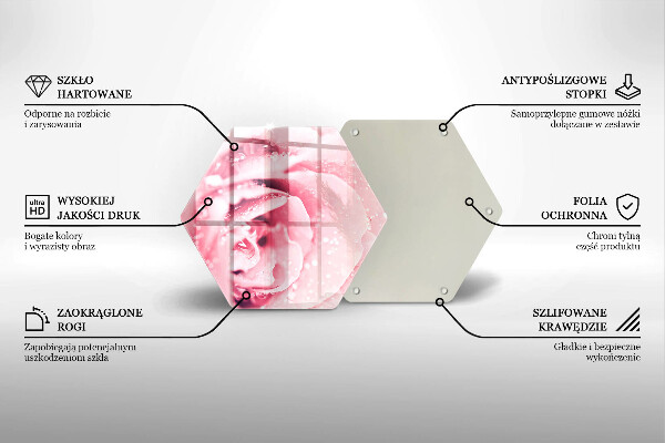 Protection plaque induction Gouttes de rosée et fleur rose