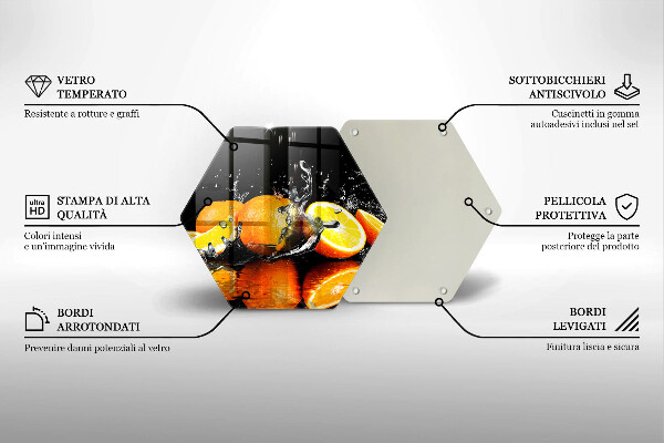 Protection plaque induction Fruit orange juteux