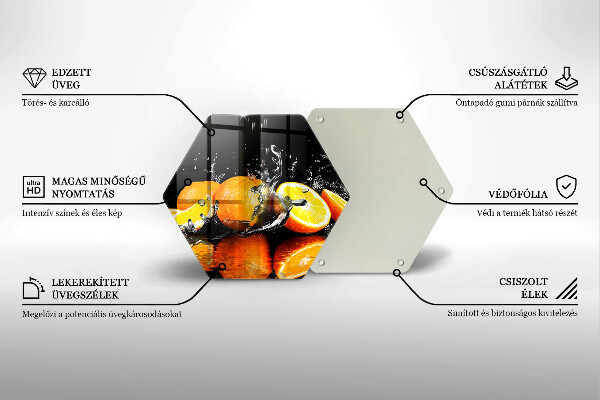 Protection plaque induction Fruit orange juteux