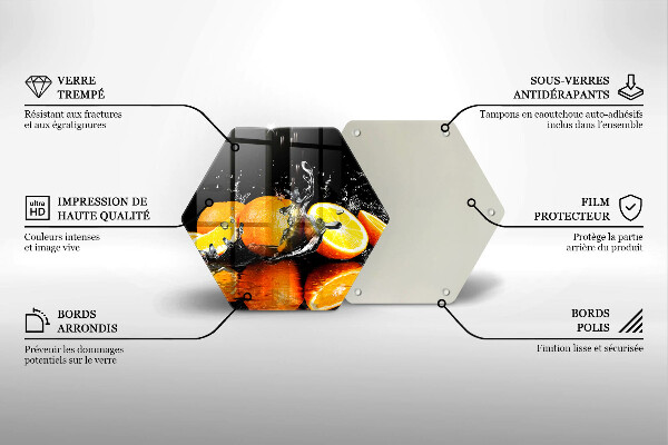 Protection plaque induction Fruit orange juteux