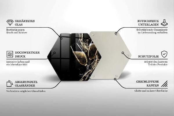 Protection plaque induction Verres de champagne