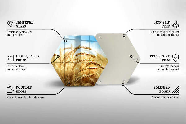 Protection plaque induction Épis de céréales dans le champ