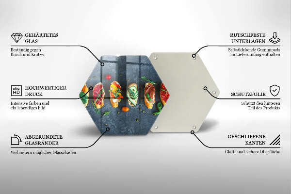 Protection plaque induction Sandwichs colorés