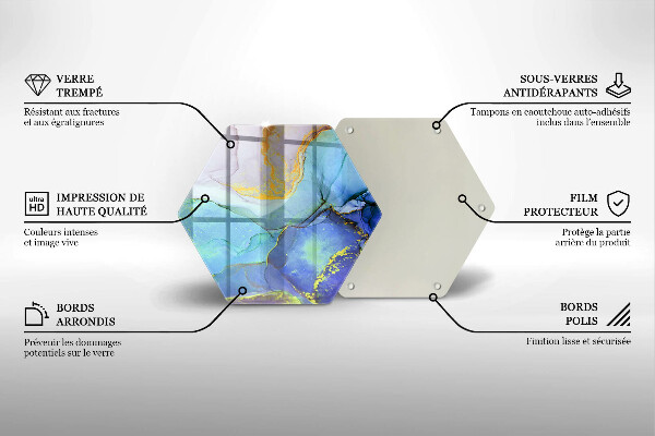 Cache plaque de cuisson Pierre dorée craquelée