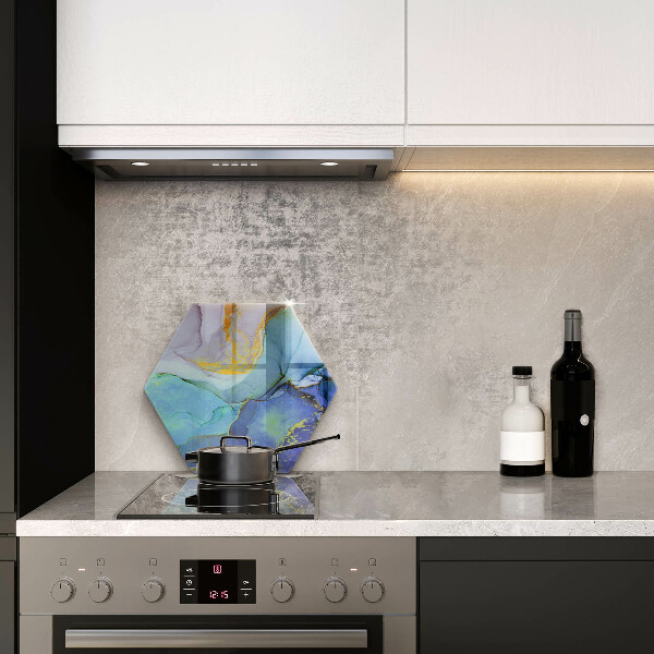 Cache plaque de cuisson Pierre dorée craquelée