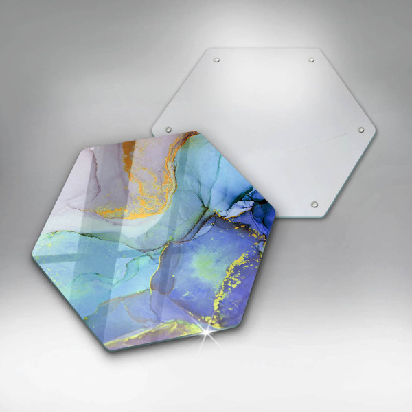 Cache plaque de cuisson Pierre dorée craquelée