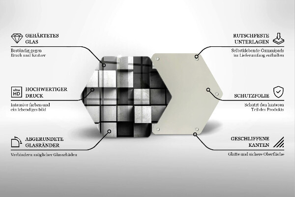 Cache plaque de cuisson Fond de géométrie 3D