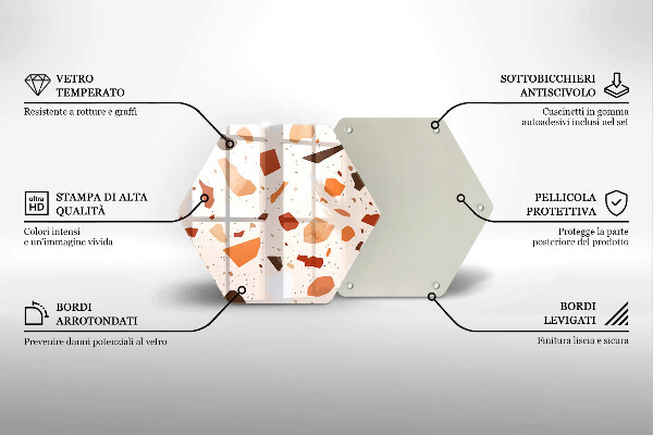 Protège plaque de cuisson Grès décoratif