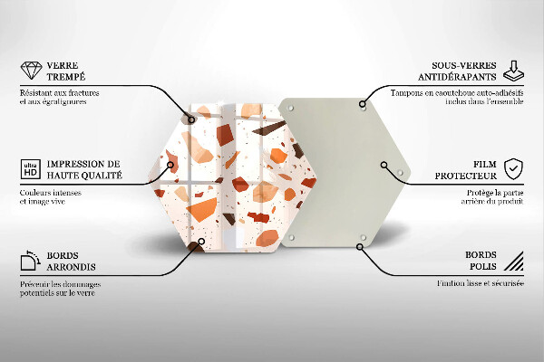 Protège plaque de cuisson Grès décoratif