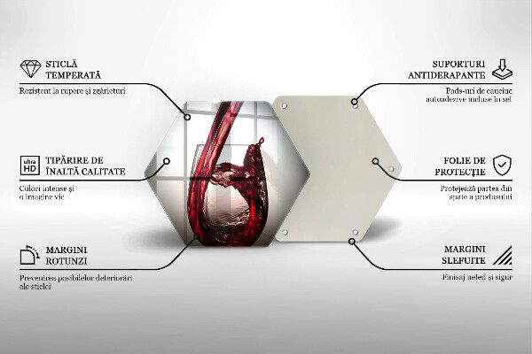 Cache plaque de cuisson Verre et vin rouge