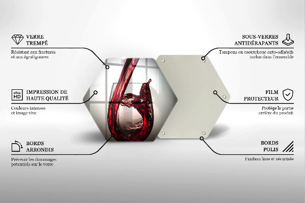 Cache plaque de cuisson Verre et vin rouge