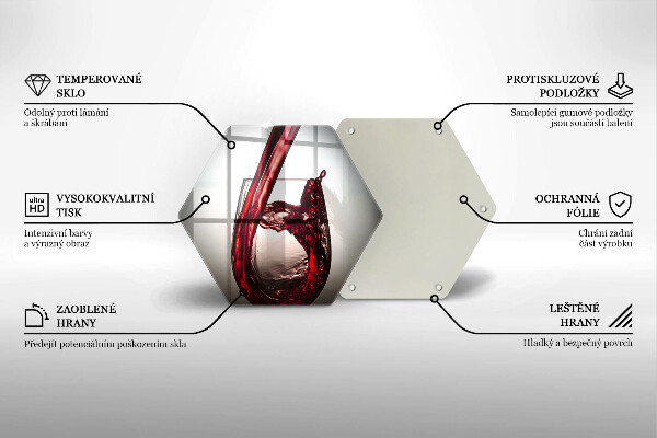 Cache plaque de cuisson Verre et vin rouge