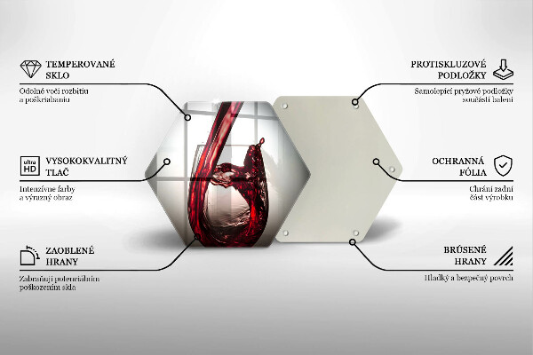 Cache plaque de cuisson Verre et vin rouge