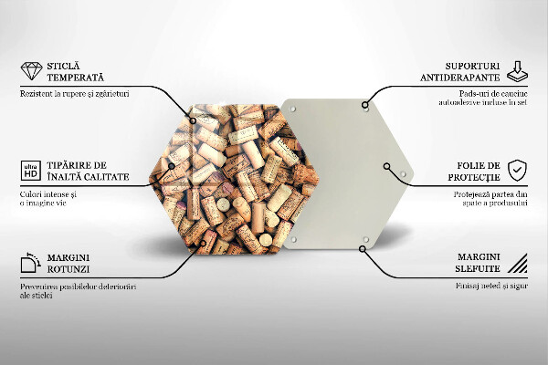 Cache plaque de cuisson Modèle sans couture de bouchons de vin