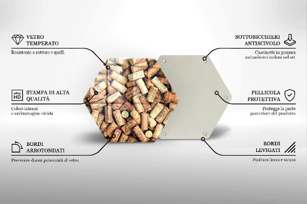 Cache plaque de cuisson Modèle sans couture de bouchons de vin