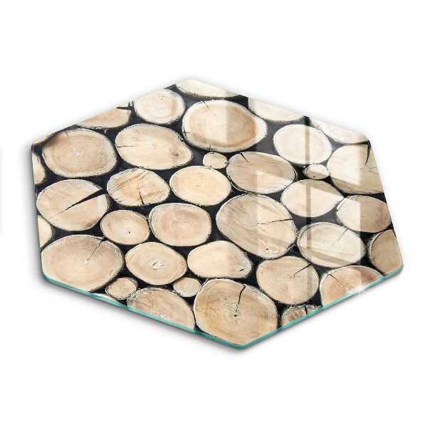 Cache plaque de cuisson Troncs d'arbres en bois