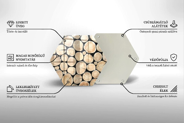 Cache plaque de cuisson Troncs d'arbres en bois