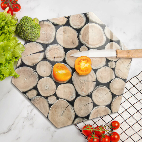 Cache plaque de cuisson Troncs d'arbres en bois