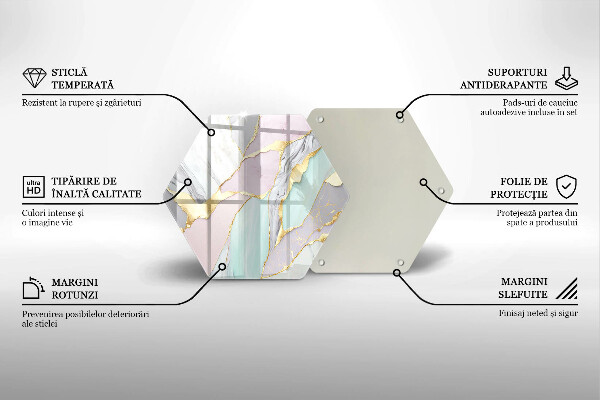 Protection plaque induction Marbre pastel