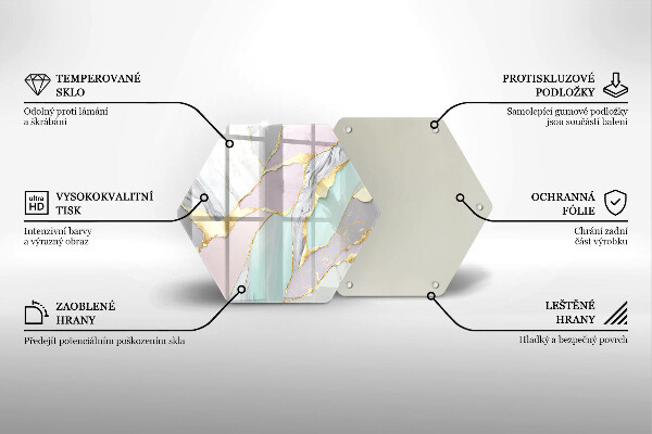 Protection plaque induction Marbre pastel